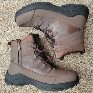All In Motion Snow Boots Shoes Brown Thermolite Brown Black Leather Men's 13